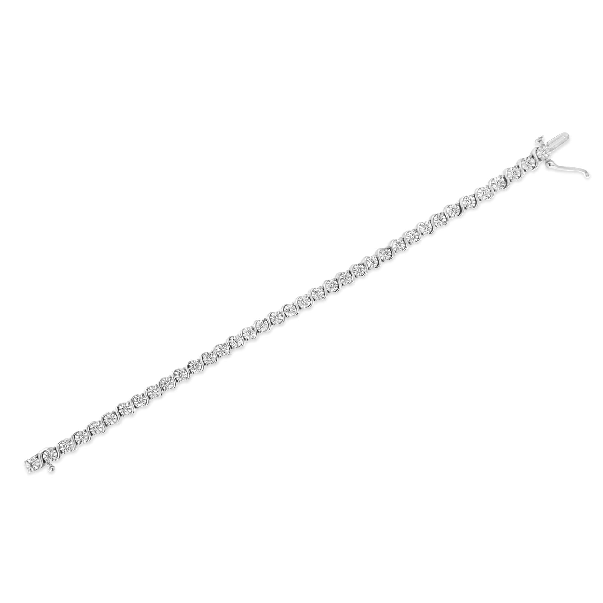 925 Sterling Silber Armband mit Diamanten