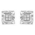 925 Sterling Silber Ohrstecker mit Diamanten