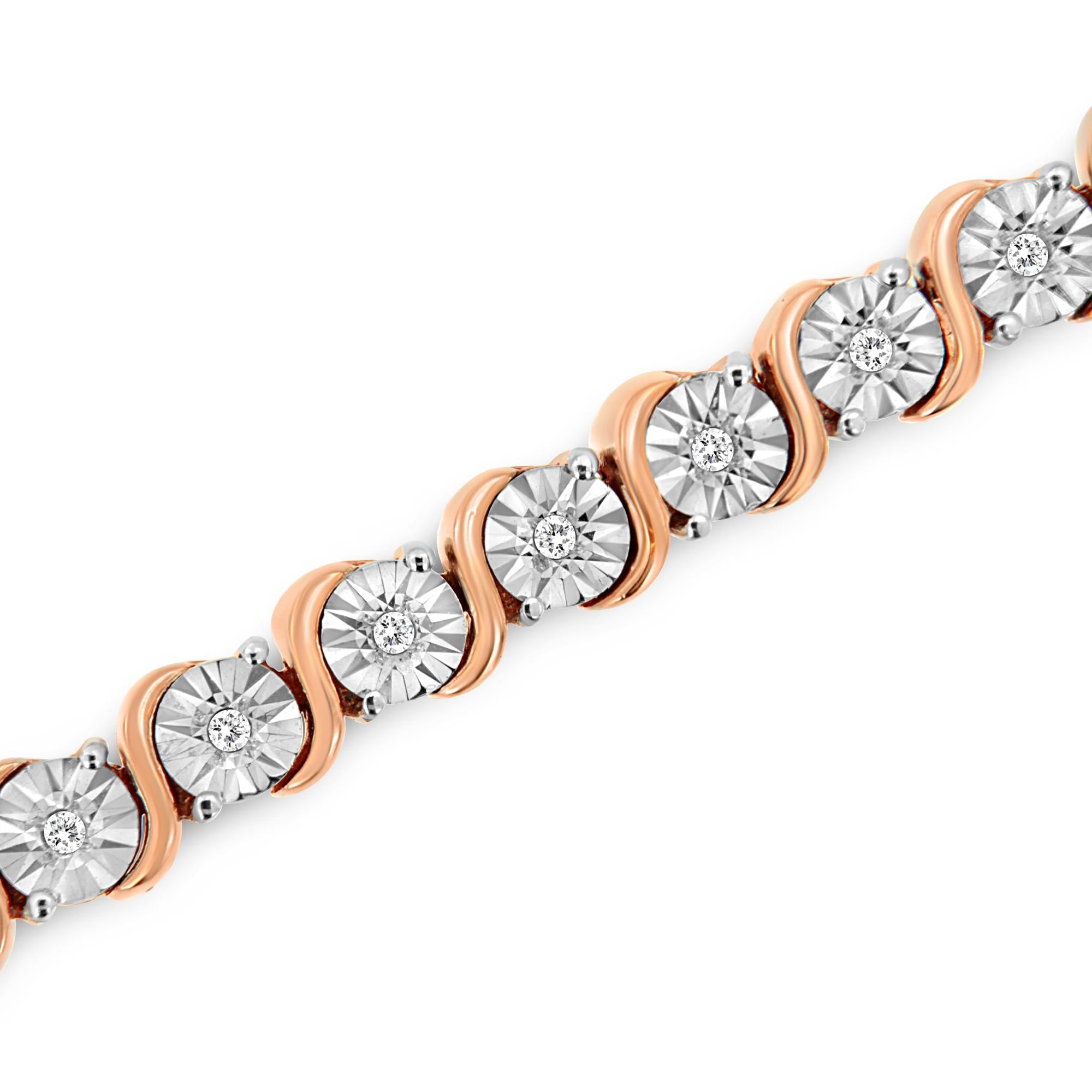 925 Sterling Silber Armband mit Diamanten