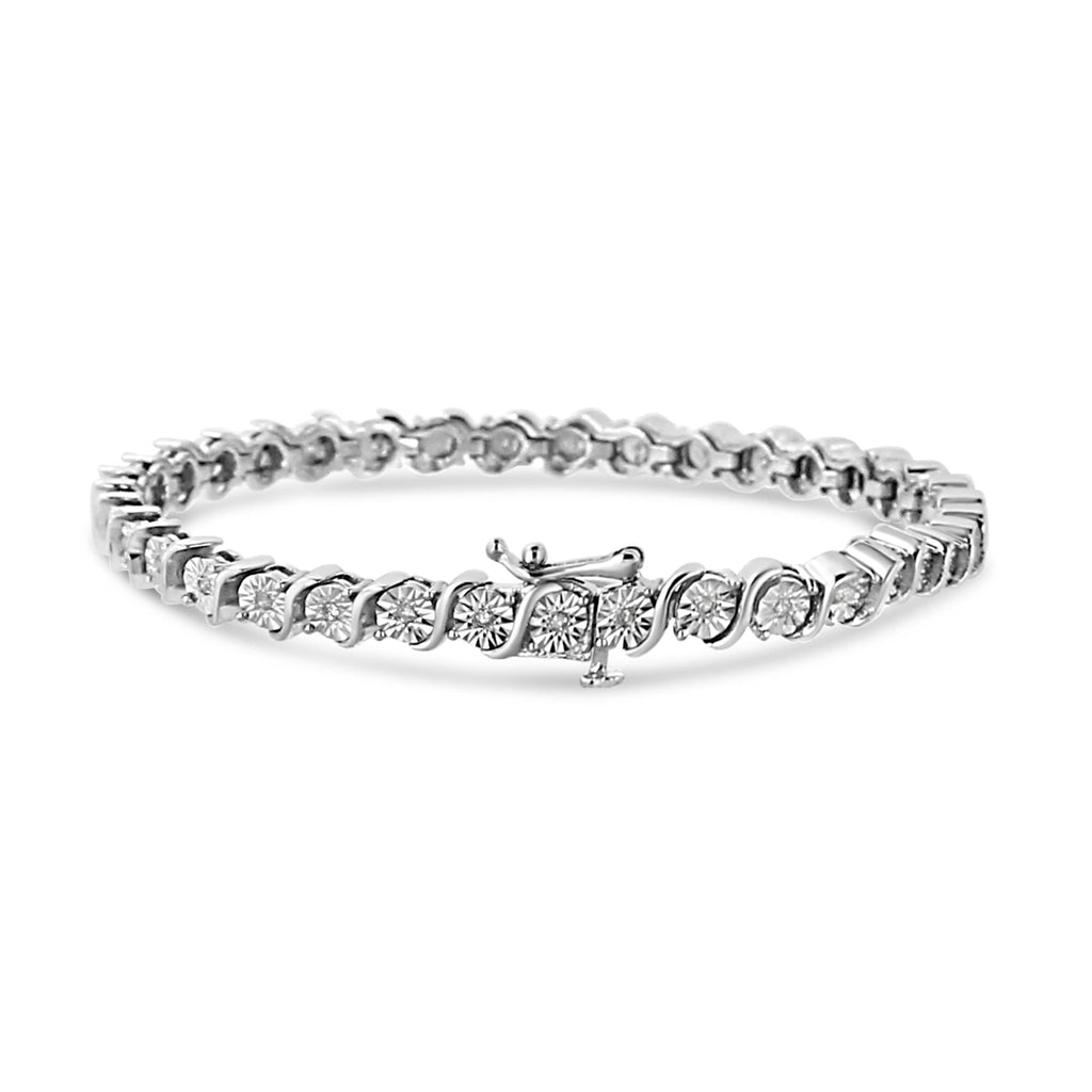 925 Sterling Silber Armband mit Diamanten