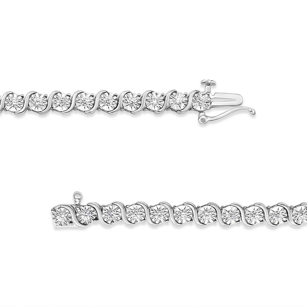 925 Sterling Silber Armband mit Diamanten