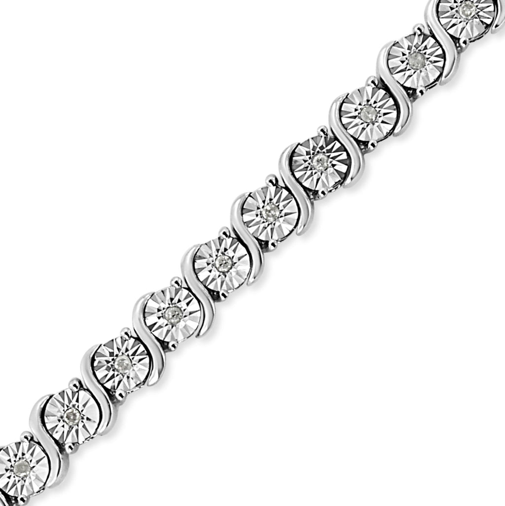 925 Sterling Silber Armband mit Diamanten