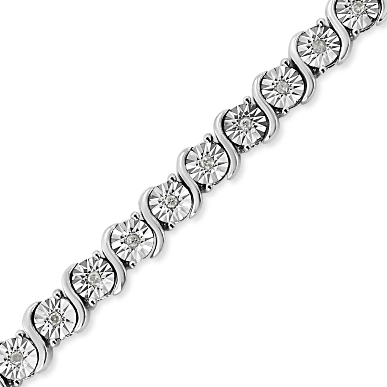 925 Sterling Silber Armband mit Diamanten