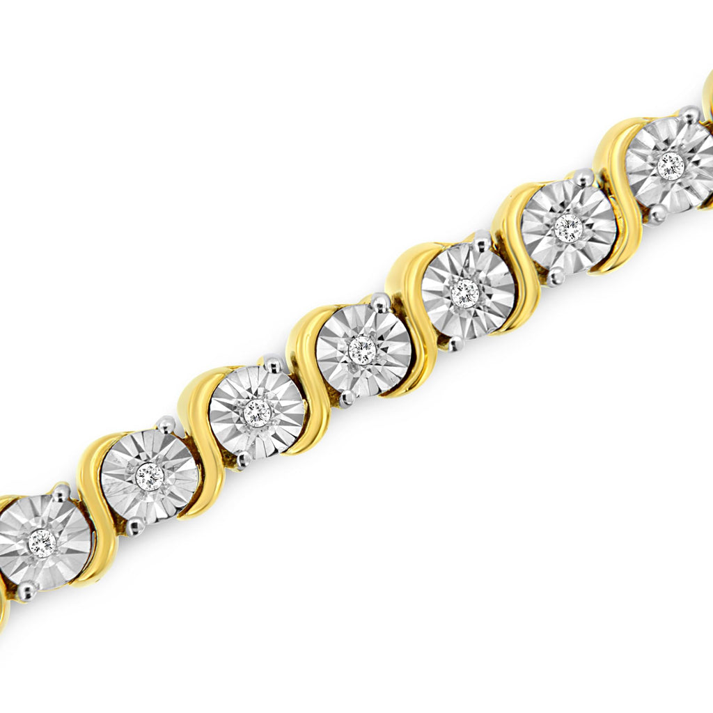 925 Sterling Silber Armband mit Diamanten