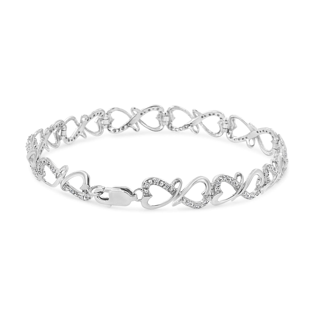 925 Sterling Silber Armband "Infinity Hearts"
