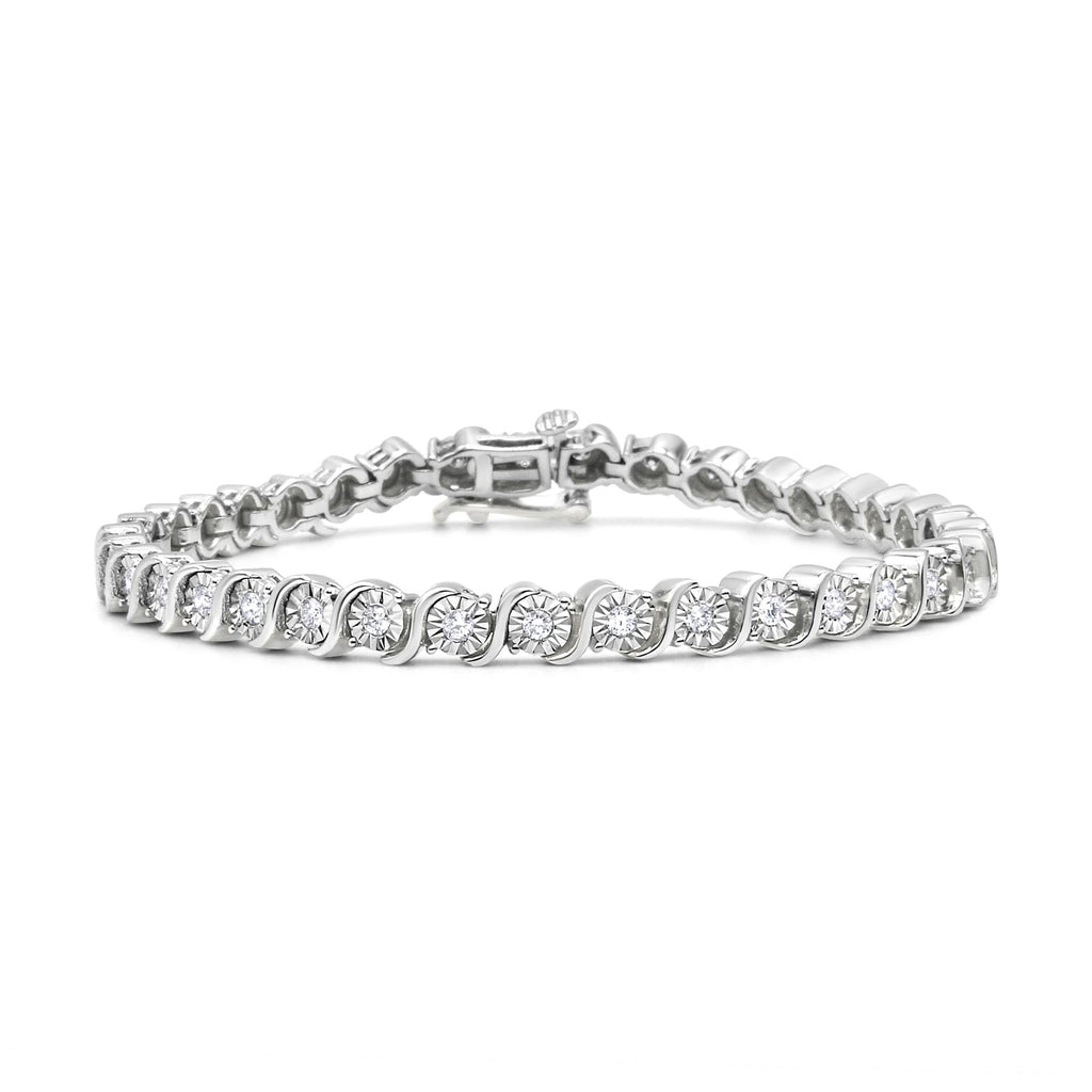 925 Sterling Silber Armband mit Diamanten