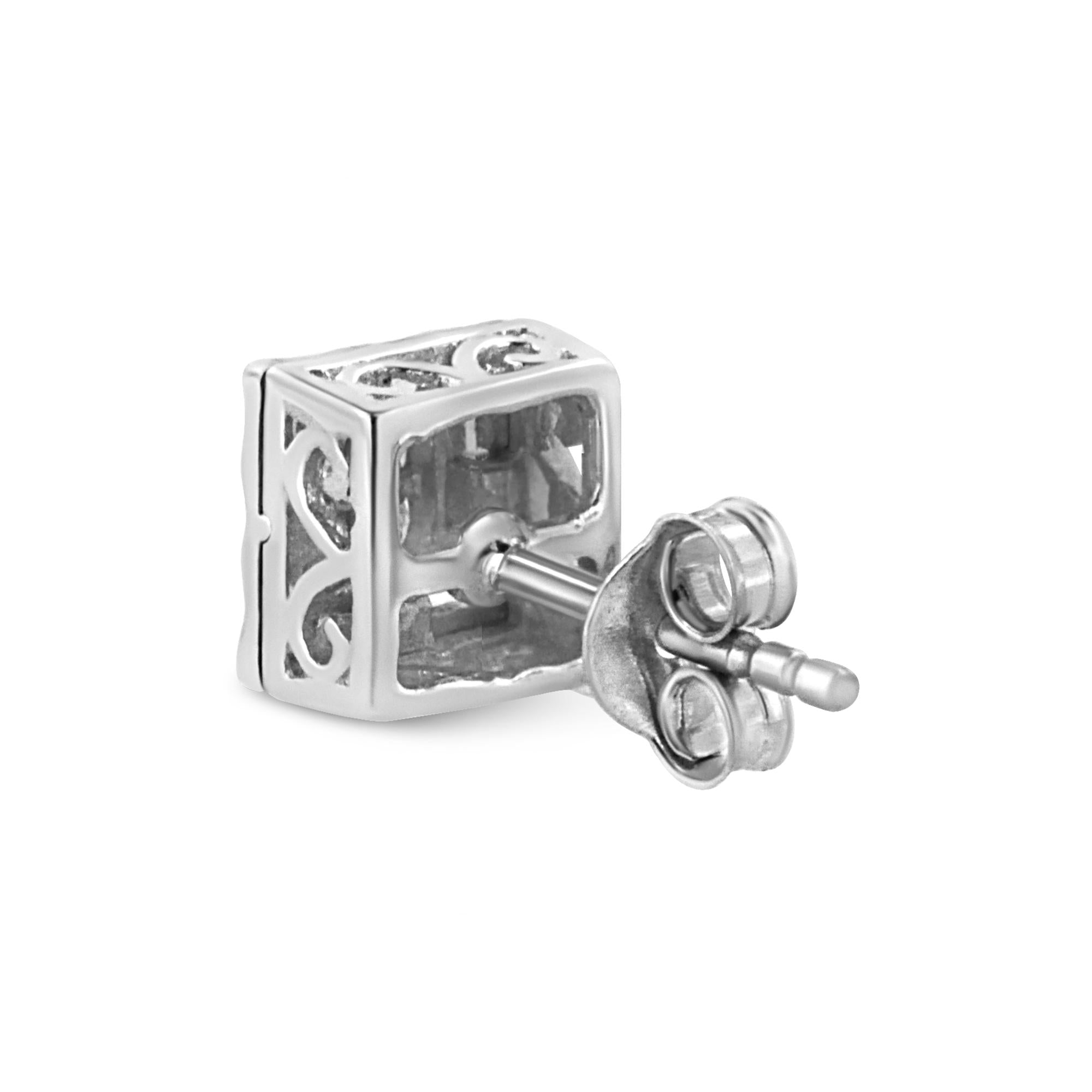 925 Sterling Silber Ohrstecker mit Diamanten