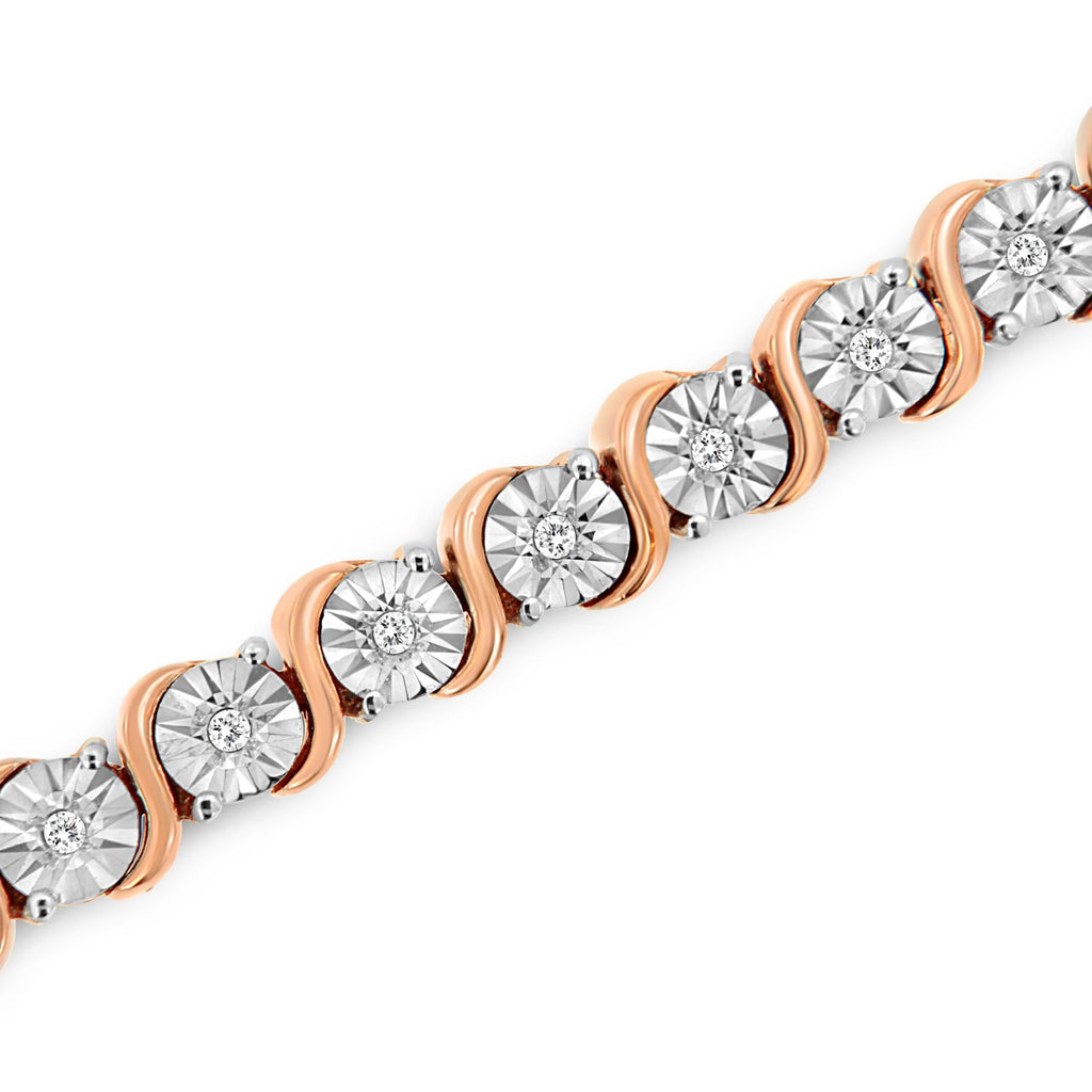 925 Sterling Silber Armband mit Diamanten