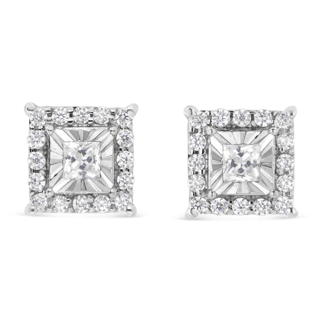 925 Sterling Silber Ohrstecker mit Diamanten