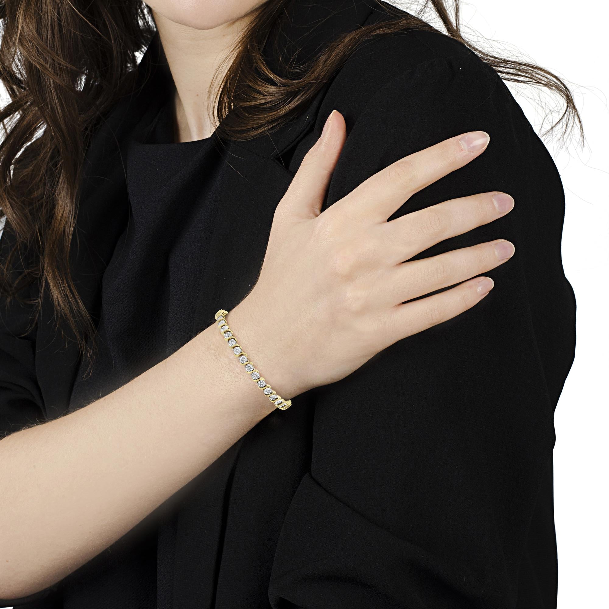 925 Sterling Silber Armband mit Diamanten