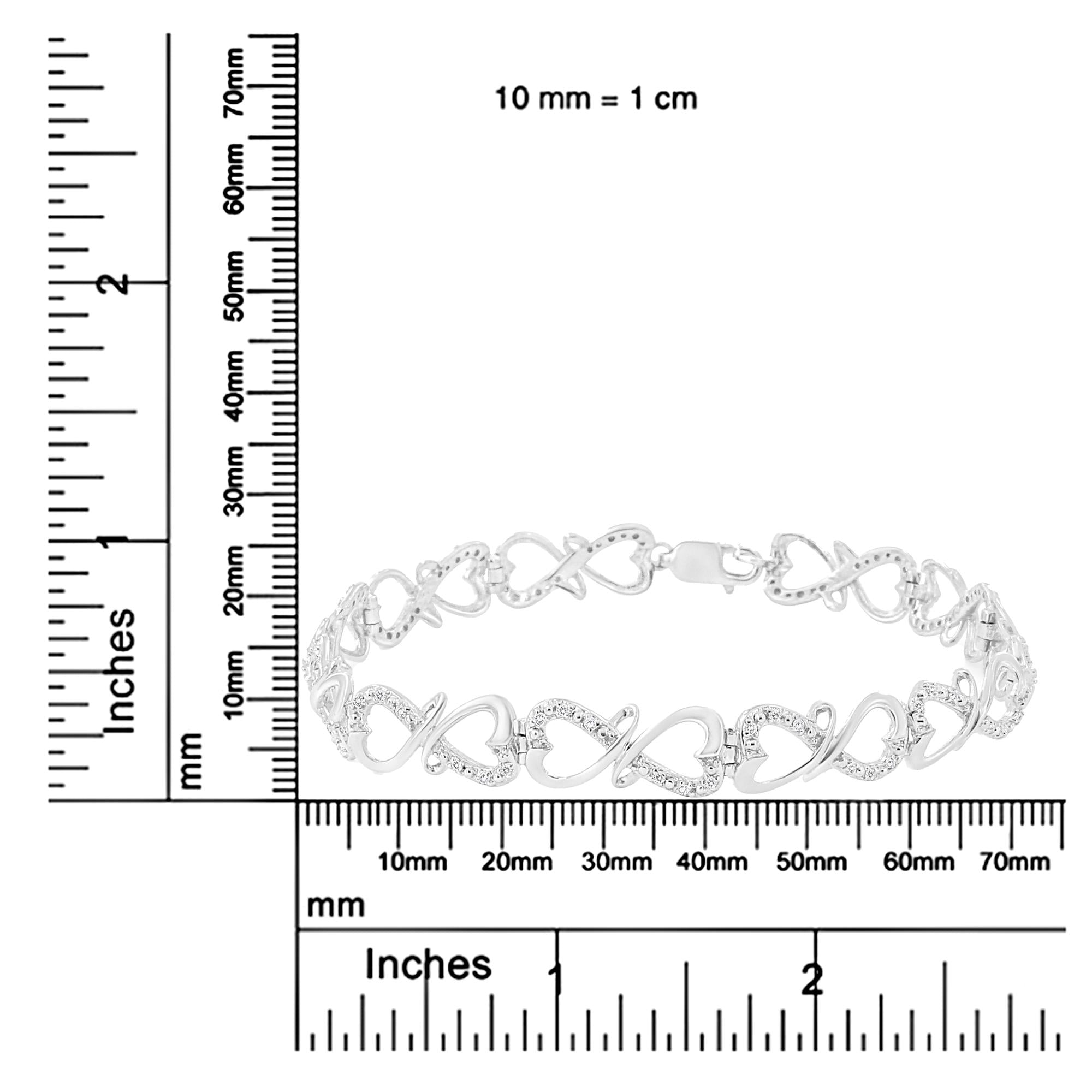 925 Sterling Silber Armband "Infinity Hearts"