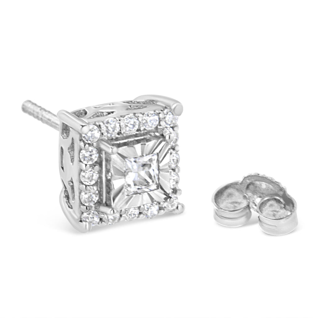 925 Sterling Silber Ohrstecker mit Diamanten