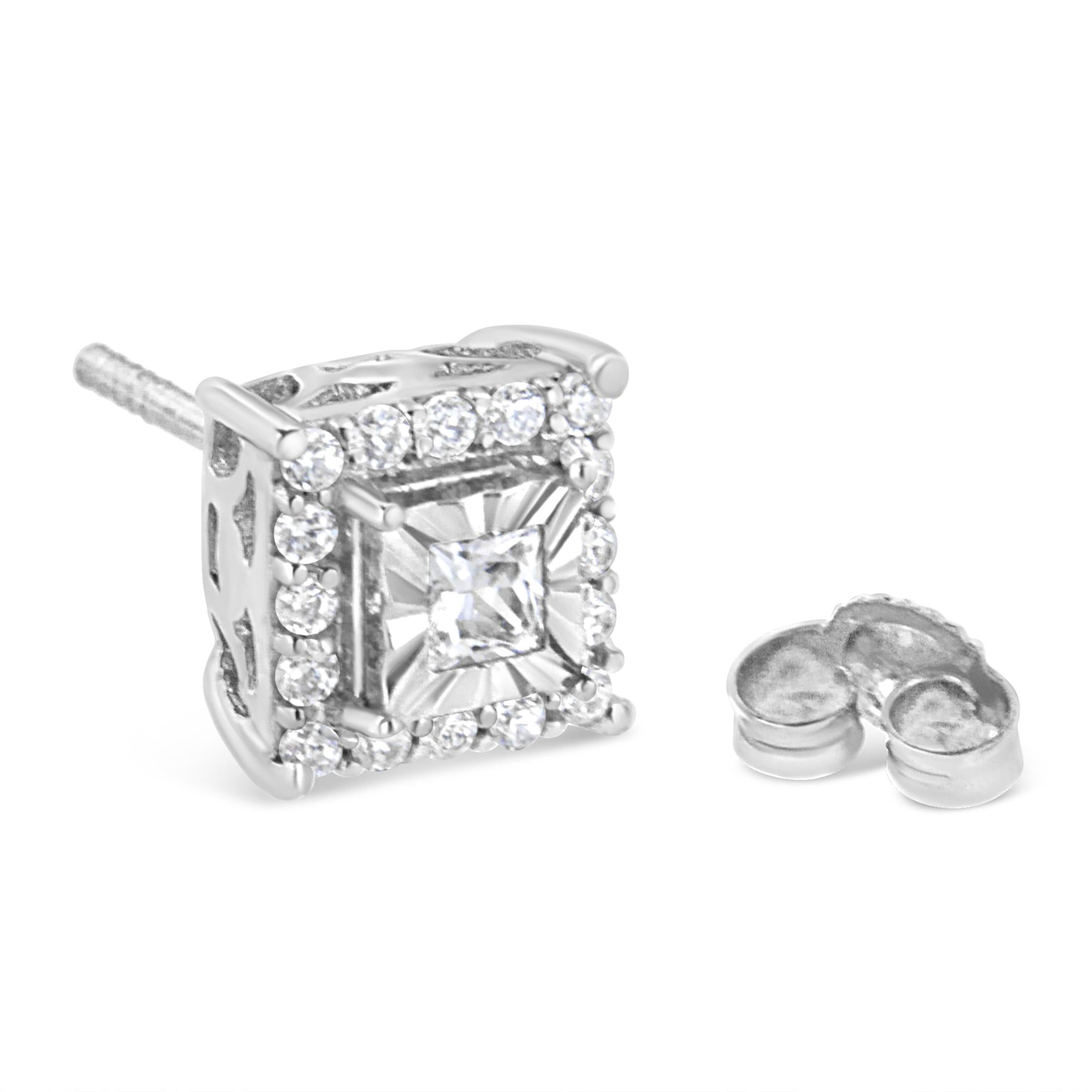 925 Sterling Silber Ohrstecker mit Diamanten